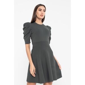 TED BAKERLlorna puff-sleeved knitted skater dress